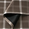 image:imageNICETOWN 100 Blackout Rustic Buffalo Plaid French Door Curtains No Drill Cordless Roman Shade with Tieback for Doors W24 x L64 Privacy amp Thermal Shade for Living Room Patio Glass 1 PC TaupePlaid  Brown  White