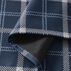 image:imageNICETOWN 100 Blackout Rustic Buffalo Plaid French Door Curtains No Drill Cordless Roman Shade with Tieback for Doors W24 x L64 Privacy amp Thermal Shade for Living Room Patio Glass 1 PC TaupePlaid  Dark Blue  White