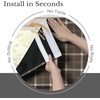 image:imageNICETOWN 100 Blackout Rustic Buffalo Plaid French Door Curtains No Drill Cordless Roman Shade with Tieback for Doors W24 x L64 Privacy amp Thermal Shade for Living Room Patio Glass 1 PC TaupePlaid  Brown  White