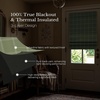 image:imageNICETOWN 100 Blackout Rustic Buffalo Plaid French Door Curtains No Drill Cordless Roman Shade with Tieback for Doors W24 x L64 Privacy amp Thermal Shade for Living Room Patio Glass 1 PC TaupeGrid Pattern  Olive Green  White