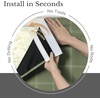 image:imageNICETOWN 100 Blackout Rustic Buffalo Plaid French Door Curtains No Drill Cordless Roman Shade with Tieback for Doors W24 x L64 Privacy amp Thermal Shade for Living Room Patio Glass 1 PC TaupeGrid Pattern  Olive Green  White