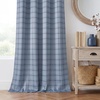 image:imageNICETOWN 100 Plaid Blackout Cabin Buffalo Gingham Curtains Living Room Checkered Patterned Thermal Insulated Taupe Grommet Room Darkening Curtains amp Rustic Drapes for Farmhouse 52W x 84L 2 PanelsPlaid  Sea Blue  White