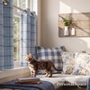 image:imageNICETOWN 100 Plaid Blackout Cabin Buffalo Gingham Curtains Living Room Checkered Patterned Thermal Insulated Taupe Grommet Room Darkening Curtains amp Rustic Drapes for Farmhouse 52W x 84L 2 PanelsPlaid  Sea Blue  White