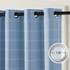 image:imageNICETOWN 100 Plaid Blackout Cabin Buffalo Gingham Curtains Living Room Checkered Patterned Thermal Insulated Taupe Grommet Room Darkening Curtains amp Rustic Drapes for Farmhouse 52W x 84L 2 PanelsGrid Pattern  Sea Blue  White