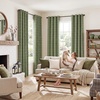image:imageNICETOWN 100 Plaid Blackout Cabin Buffalo Gingham Curtains Living Room Checkered Patterned Thermal Insulated Taupe Grommet Room Darkening Curtains amp Rustic Drapes for Farmhouse 52W x 84L 2 PanelsGrid Pattern  Olive Green  White