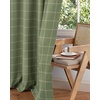 image:imageNICETOWN 100 Plaid Blackout Cabin Buffalo Gingham Curtains Living Room Checkered Patterned Thermal Insulated Taupe Grommet Room Darkening Curtains amp Rustic Drapes for Farmhouse 52W x 84L 2 PanelsGrid Pattern  Olive Green  White