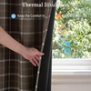 image:imageNICETOWN 100 Plaid Blackout Cabin Buffalo Gingham Curtains Living Room Checkered Patterned Thermal Insulated Taupe Grommet Room Darkening Curtains amp Rustic Drapes for Farmhouse 52W x 84L 2 PanelsPlaid  Brown  White