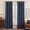 image:imageNICETOWN 100 Plaid Blackout Cabin Buffalo Gingham Curtains Living Room Checkered Patterned Thermal Insulated Taupe Grommet Room Darkening Curtains amp Rustic Drapes for Farmhouse 52W x 84L 2 PanelsPlaid  Dark Blue  White