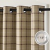 image:imageNICETOWN 100 Plaid Blackout Cabin Buffalo Gingham Curtains Living Room Checkered Patterned Thermal Insulated Taupe Grommet Room Darkening Curtains amp Rustic Drapes for Farmhouse 52W x 84L 2 PanelsPlaid  Burlap  White