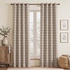 image:imageNICETOWN 100 Plaid Blackout Cabin Buffalo Gingham Curtains Living Room Checkered Patterned Thermal Insulated Taupe Grommet Room Darkening Curtains amp Rustic Drapes for Farmhouse 52W x 84L 2 PanelsPlaid  Taupe  White