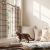 image:imageNICETOWN 100 Plaid Blackout Cabin Buffalo Gingham Curtains Living Room Checkered Patterned Thermal Insulated Taupe Grommet Room Darkening Curtains amp Rustic Drapes for Farmhouse 52W x 84L 2 PanelsPlaid  Taupe  White