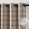 image:imageNICETOWN 100 Plaid Blackout Cabin Buffalo Gingham Curtains Living Room Checkered Patterned Thermal Insulated Taupe Grommet Room Darkening Curtains amp Rustic Drapes for Farmhouse 52W x 84L 2 PanelsPlaid  Taupe  White