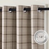 image:imageNICETOWN 100 Plaid Blackout Cabin Buffalo Gingham Curtains Living Room Checkered Patterned Thermal Insulated Taupe Grommet Room Darkening Curtains amp Rustic Drapes for Farmhouse 52W x 84L 2 PanelsPlaid  Taupe  White