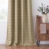 image:imageNICETOWN 100 Plaid Blackout Cabin Buffalo Gingham Curtains Living Room Checkered Patterned Thermal Insulated Taupe Grommet Room Darkening Curtains amp Rustic Drapes for Farmhouse 52W x 84L 2 PanelsGrid Pattern  Burlap  White