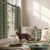 image:imageNICETOWN 100 Plaid Blackout Cabin Buffalo Gingham Curtains Living Room Checkered Patterned Thermal Insulated Taupe Grommet Room Darkening Curtains amp Rustic Drapes for Farmhouse 52W x 84L 2 PanelsPlaid  Olive Green  White
