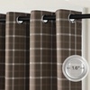image:imageNICETOWN 100 Plaid Blackout Cabin Buffalo Gingham Curtains Living Room Checkered Patterned Thermal Insulated Taupe Grommet Room Darkening Curtains amp Rustic Drapes for Farmhouse 52W x 84L 2 PanelsPlaid  Brown  White
