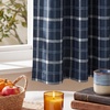 image:imageNICETOWN 100 Plaid Blackout Cabin Buffalo Gingham Curtains Living Room Checkered Patterned Thermal Insulated Taupe Grommet Room Darkening Curtains amp Rustic Drapes for Farmhouse 52W x 84L 2 PanelsPlaid  Dark Blue  White
