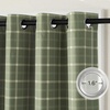 image:imageNICETOWN 100 Plaid Blackout Cabin Buffalo Gingham Curtains Living Room Checkered Patterned Thermal Insulated Taupe Grommet Room Darkening Curtains amp Rustic Drapes for Farmhouse 52W x 84L 2 PanelsPlaid  Olive Green  White