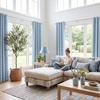 image:imageNICETOWN 100 Plaid Blackout Cabin Buffalo Gingham Curtains Living Room Checkered Patterned Thermal Insulated Taupe Grommet Room Darkening Curtains amp Rustic Drapes for Farmhouse 52W x 84L 2 PanelsGrid Pattern  Sea Blue  White