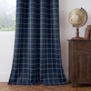 image:imageNICETOWN 100 Plaid Blackout Cabin Buffalo Gingham Curtains Living Room Checkered Patterned Thermal Insulated Taupe Grommet Room Darkening Curtains amp Rustic Drapes for Farmhouse 52W x 84L 2 PanelsGrid Pattern  Dark Blue  White