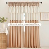 image:imageNICETOWN 2 Pack Linen Valance for Windows Kitchen Living Room Light Filtering Rod Pocket Farmhouse Country Rustic Window Shade for BathroomOfficeNursery 52 Wide x 18 Long Terracottatan
