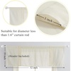 image:imageNICETOWN 2 Pack Linen Valance for Windows Kitchen Living Room Light Filtering Rod Pocket Farmhouse Country Rustic Window Shade for BathroomOfficeNursery 52 Wide x 18 Long TerracottaOff White