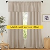 image:imageNICETOWN 2 Pack Linen Valance for Windows Kitchen Living Room Light Filtering Rod Pocket Farmhouse Country Rustic Window Shade for BathroomOfficeNursery 52 Wide x 18 Long TerracottaTerracotta