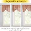 image:imageNICETOWN 2 Pack Linen Valance for Windows Kitchen Living Room Light Filtering Rod Pocket Farmhouse Country Rustic Window Shade for BathroomOfficeNursery 52 Wide x 18 Long TerracottaTerracotta