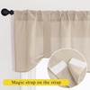 image:imageNICETOWN 2 Pack Linen Valance for Windows Kitchen Living Room Light Filtering Rod Pocket Farmhouse Country Rustic Window Shade for BathroomOfficeNursery 52 Wide x 18 Long TerracottaTerracotta