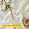 image:imageNICETOWN 2 Pack Linen Valance for Windows Kitchen Living Room Light Filtering Rod Pocket Farmhouse Country Rustic Window Shade for BathroomOfficeNursery 52 Wide x 18 Long TerracottaOff White