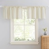 image:imageNICETOWN 2 Pack Linen Valance for Windows Kitchen Living Room Light Filtering Rod Pocket Farmhouse Country Rustic Window Shade for BathroomOfficeNursery 52 Wide x 18 Long TerracottaOff White