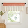 image:imageNICETOWN 2 Pack Linen Valance for Windows Kitchen Living Room Light Filtering Rod Pocket Farmhouse Country Rustic Window Shade for BathroomOfficeNursery 52 Wide x 18 Long TerracottaTerracotta