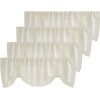 image:imageNICETOWN 2 Pack Linen Valance for Windows Kitchen Living Room Light Filtering Rod Pocket Farmhouse Country Rustic Window Shade for BathroomOfficeNursery 52 Wide x 18 Long TerracottaOff White