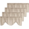 image:imageNICETOWN 2 Pack Linen Valance for Windows Kitchen Living Room Light Filtering Rod Pocket Farmhouse Country Rustic Window Shade for BathroomOfficeNursery 52 Wide x 18 Long TerracottaTerracotta