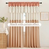 image:imageNICETOWN 2 Pack Linen Valance for Windows Kitchen Living Room Light Filtering Rod Pocket Farmhouse Country Rustic Window Shade for BathroomOfficeNursery 52 Wide x 18 Long TerracottaTerracotta