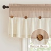 image:imageNICETOWN 2 Pack Linen Valance for Windows Kitchen Living Room Light Filtering Rod Pocket Farmhouse Country Rustic Window Shade for BathroomOfficeNursery 52 Wide x 18 Long TerracottaTaupe