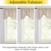 image:imageNICETOWN 2 Pack Linen Valance for Windows Kitchen Living Room Light Filtering Rod Pocket Farmhouse Country Rustic Window Shade for BathroomOfficeNursery 52 Wide x 18 Long TerracottaTerracotta