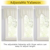 image:imageNICETOWN 2 Pack Linen Valance for Windows Kitchen Living Room Light Filtering Rod Pocket Farmhouse Country Rustic Window Shade for BathroomOfficeNursery 52 Wide x 18 Long TerracottaOff White