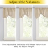 image:imageNICETOWN 2 Pack Linen Valance for Windows Kitchen Living Room Light Filtering Rod Pocket Farmhouse Country Rustic Window Shade for BathroomOfficeNursery 52 Wide x 18 Long TerracottaTaupe
