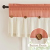image:imageNICETOWN 2 Pack Linen Valance for Windows Kitchen Living Room Light Filtering Rod Pocket Farmhouse Country Rustic Window Shade for BathroomOfficeNursery 52 Wide x 18 Long TerracottaTerracotta