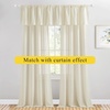 image:imageNICETOWN 2 Pack Linen Valance for Windows Kitchen Living Room Light Filtering Rod Pocket Farmhouse Country Rustic Window Shade for BathroomOfficeNursery 52 Wide x 18 Long TerracottaOff White