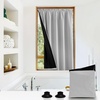 image:imageNICETOWN Black Blackout Pleated PET Shades for Dorm Windows 2 Panels 36 Wx 72 H Cordless SelfAdhesive Blinds No Drill Sticky 100 Light Blocking Temporary Curtains for Renters and StudentsGreyish White