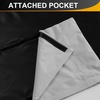 image:imageNICETOWN Black Blackout Pleated PET Shades for Dorm Windows 2 Panels 36 Wx 72 H Cordless SelfAdhesive Blinds No Drill Sticky 100 Light Blocking Temporary Curtains for Renters and StudentsGreyish White