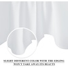 image:imageNICETOWN Blackout Kitchen Valances for Windows Black Floral Scalloped Decor for Living Room Bathroom Gold Foil Flower Shadow Printed Drapes 18 Inch Length with Rod Pocket W42L18 1 PanelPure White