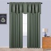image:imageNICETOWN Blackout Kitchen Valances for Windows Black Floral Scalloped Decor for Living Room Bathroom Gold Foil Flower Shadow Printed Drapes 18 Inch Length with Rod Pocket W42L18 1 PanelDark Mallard