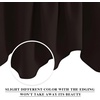 image:imageNICETOWN Blackout Kitchen Valances for Windows Black Floral Scalloped Decor for Living Room Bathroom Gold Foil Flower Shadow Printed Drapes 18 Inch Length with Rod Pocket W42L18 1 PanelToffee Brown