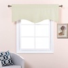 image:imageNICETOWN Blackout Kitchen Valances for Windows Black Floral Scalloped Decor for Living Room Bathroom Gold Foil Flower Shadow Printed Drapes 18 Inch Length with Rod Pocket W42L18 1 PanelLight Beige