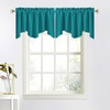 image:imageNICETOWN Blackout Kitchen Valances for Windows Black Floral Scalloped Decor for Living Room Bathroom Gold Foil Flower Shadow Printed Drapes 18 Inch Length with Rod Pocket W42L18 1 PanelPeacock Teal