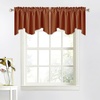 image:imageNICETOWN Blackout Kitchen Valances for Windows Black Floral Scalloped Decor for Living Room Bathroom Gold Foil Flower Shadow Printed Drapes 18 Inch Length with Rod Pocket W42L18 1 PanelBurnt Orange