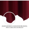 image:imageNICETOWN Blackout Kitchen Valances for Windows Black Floral Scalloped Decor for Living Room Bathroom Gold Foil Flower Shadow Printed Drapes 18 Inch Length with Rod Pocket W42L18 1 PanelBurgundy Red